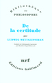 De la certitude (9782070780884-front-cover)