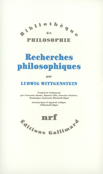 Recherches philosophiques (9782070758524-front-cover)