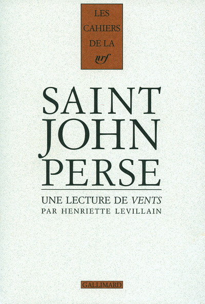 Une lecture de "Vents" de Saint-John Perse (9782070782840-front-cover)