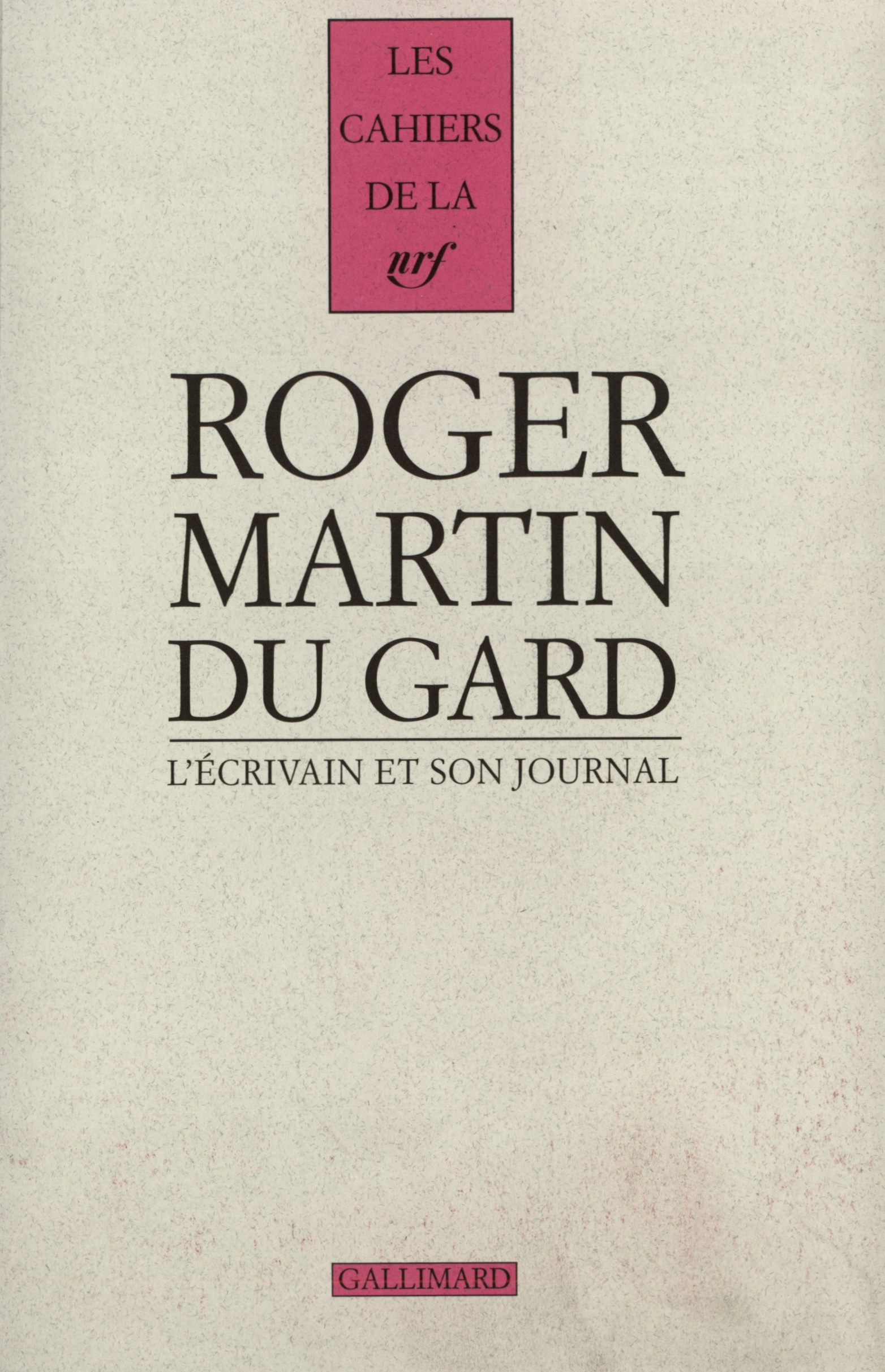 L'Écrivain et son Journal (9782070743735-front-cover)