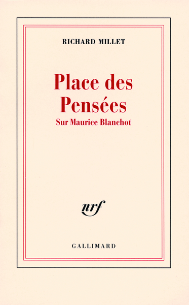 Place des Pensées, Sur Maurice Blanchot (9782070783137-front-cover)