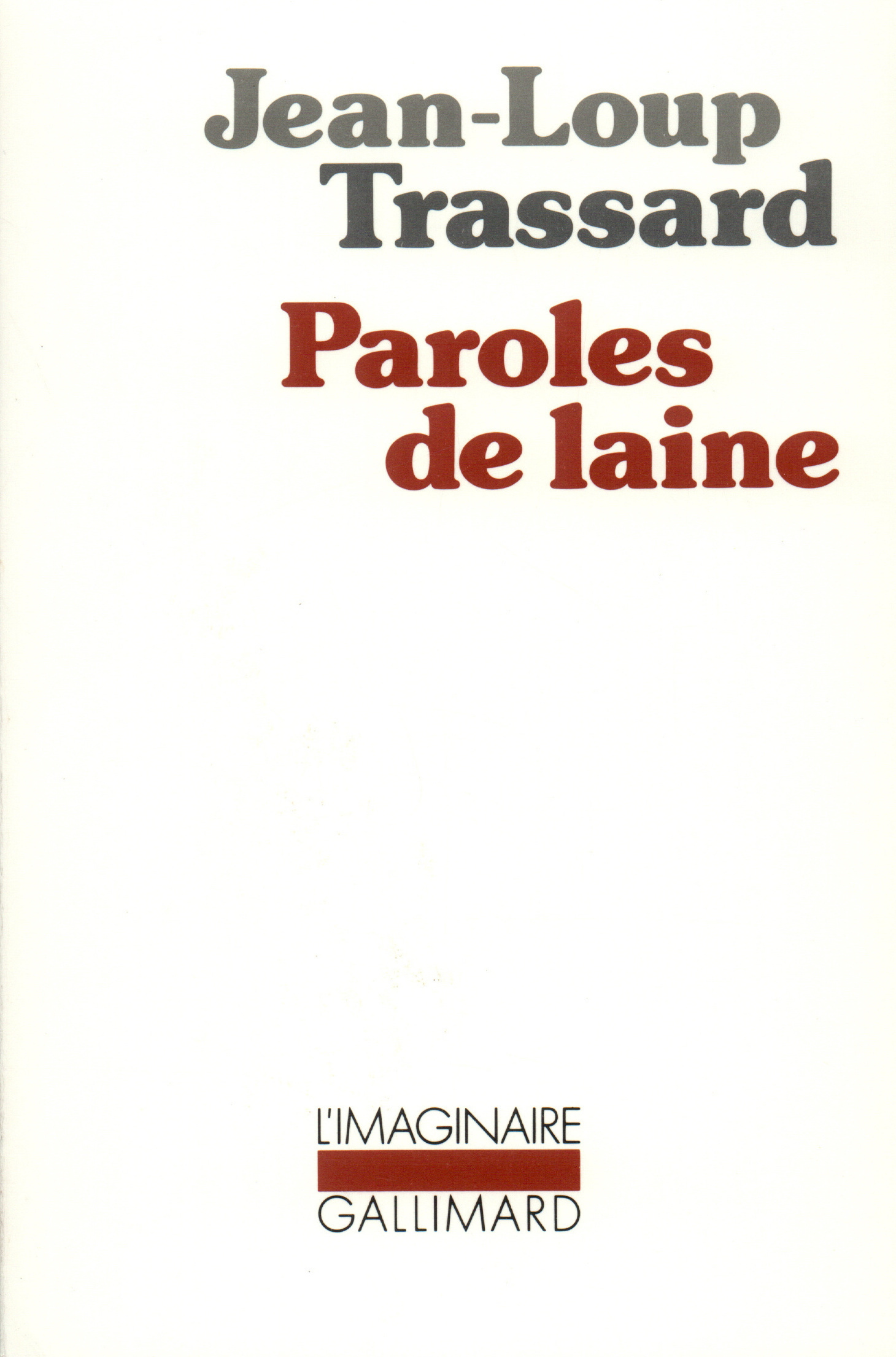 Paroles de laine (9782070715190-front-cover)