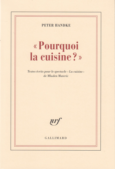 "Pourquoi la cuisine ?" (9782070764662-front-cover)