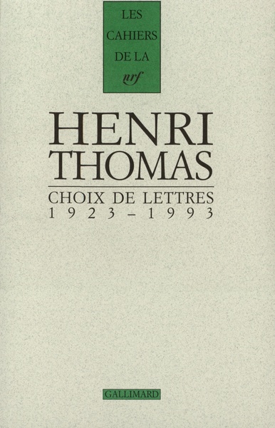 Choix de lettres, (1923-1993) (9782070769124-front-cover)
