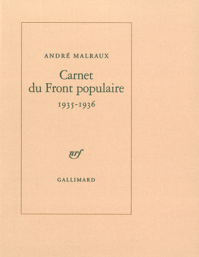 Carnet du Front populaire, (1935-1936) (9782070779512-front-cover)