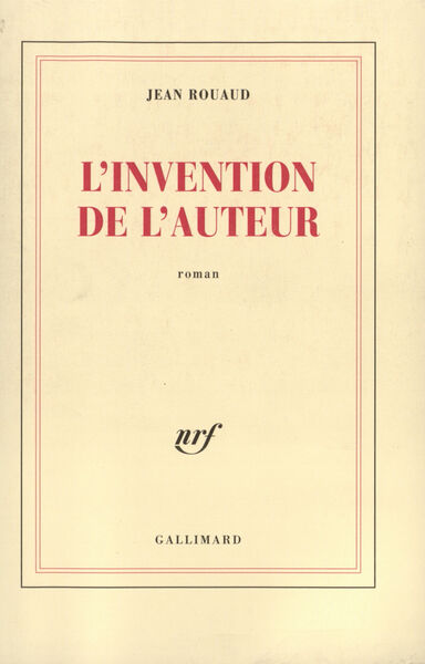 L'Invention de l'auteur (9782070743902-front-cover)