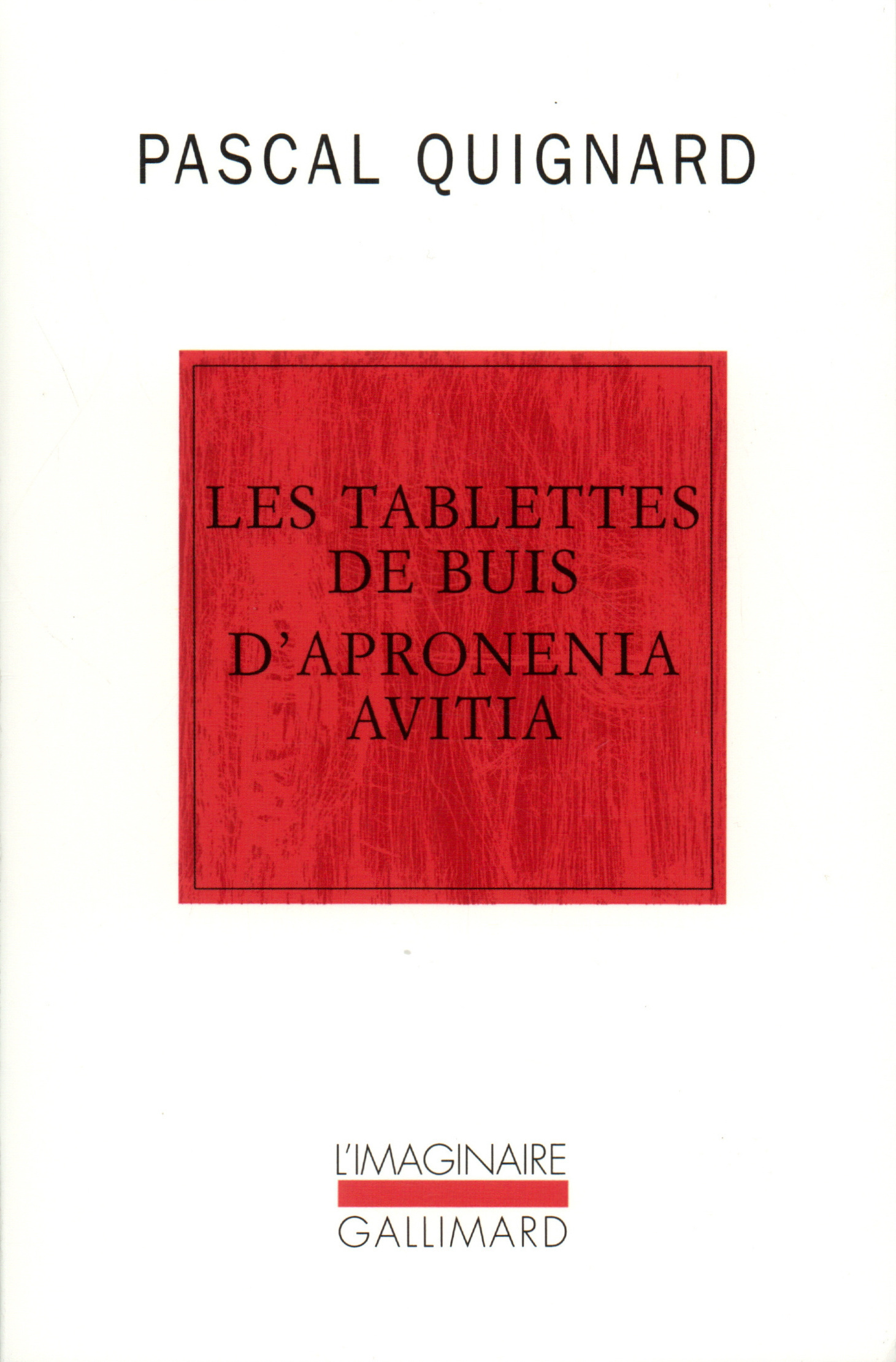 Les Tablettes de buis d'Apronenia Avitia (9782070715206-front-cover)