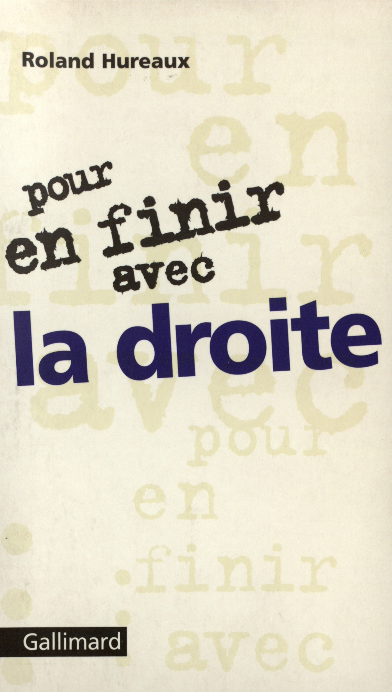 Pour en finir avec la droite (9782070753123-front-cover)