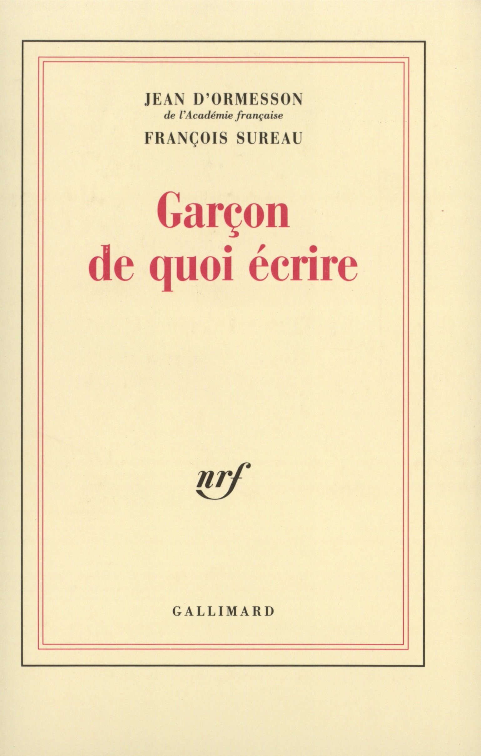 Garçon de quoi écrire (9782070717620-front-cover)