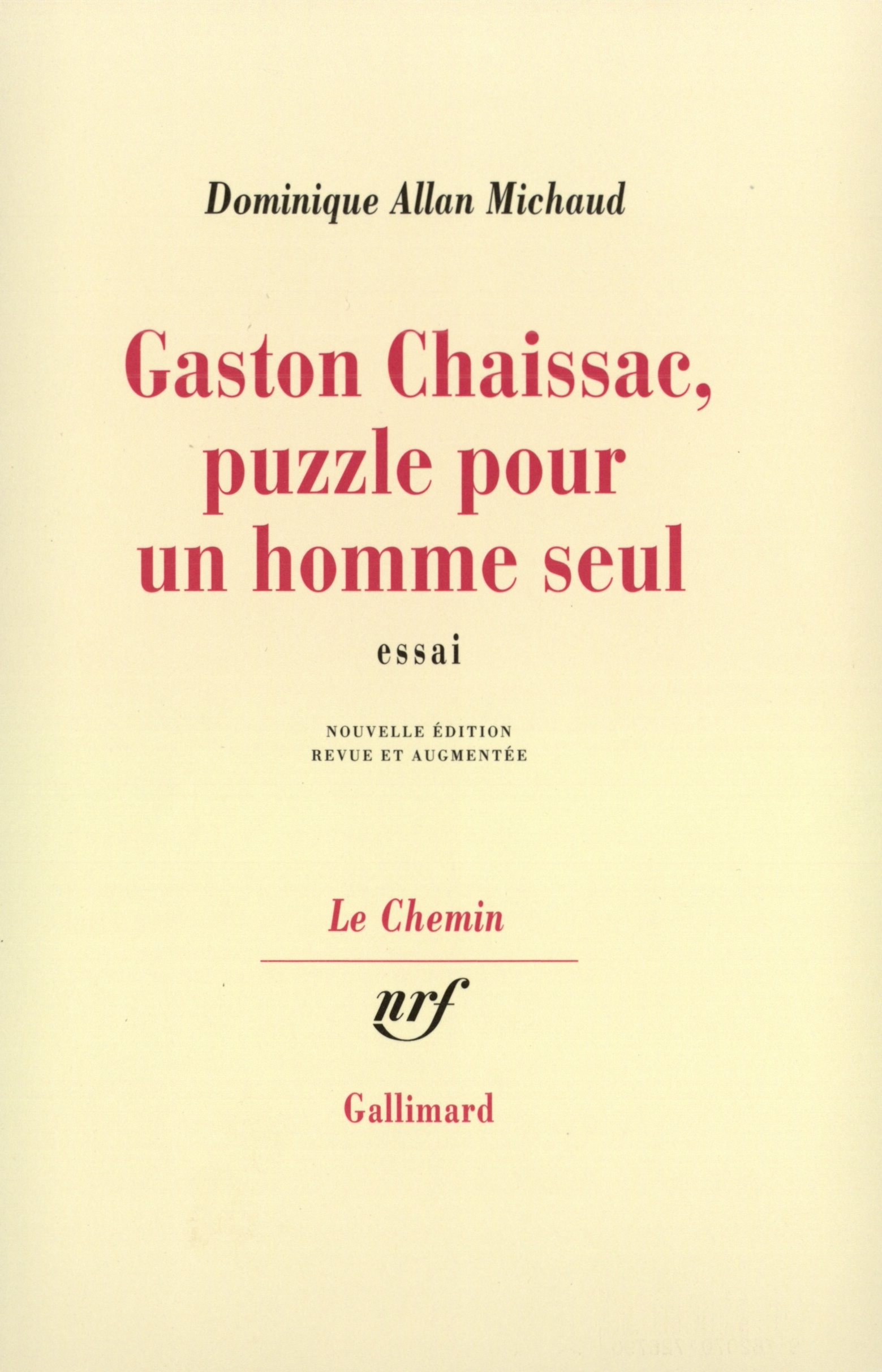 Gaston Chaissac, puzzle pour un homme seul (9782070726790-front-cover)