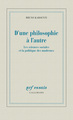 D'une philosophie à l'autre, Les sciences sociales et la politique des modernes (9782070771189-front-cover)