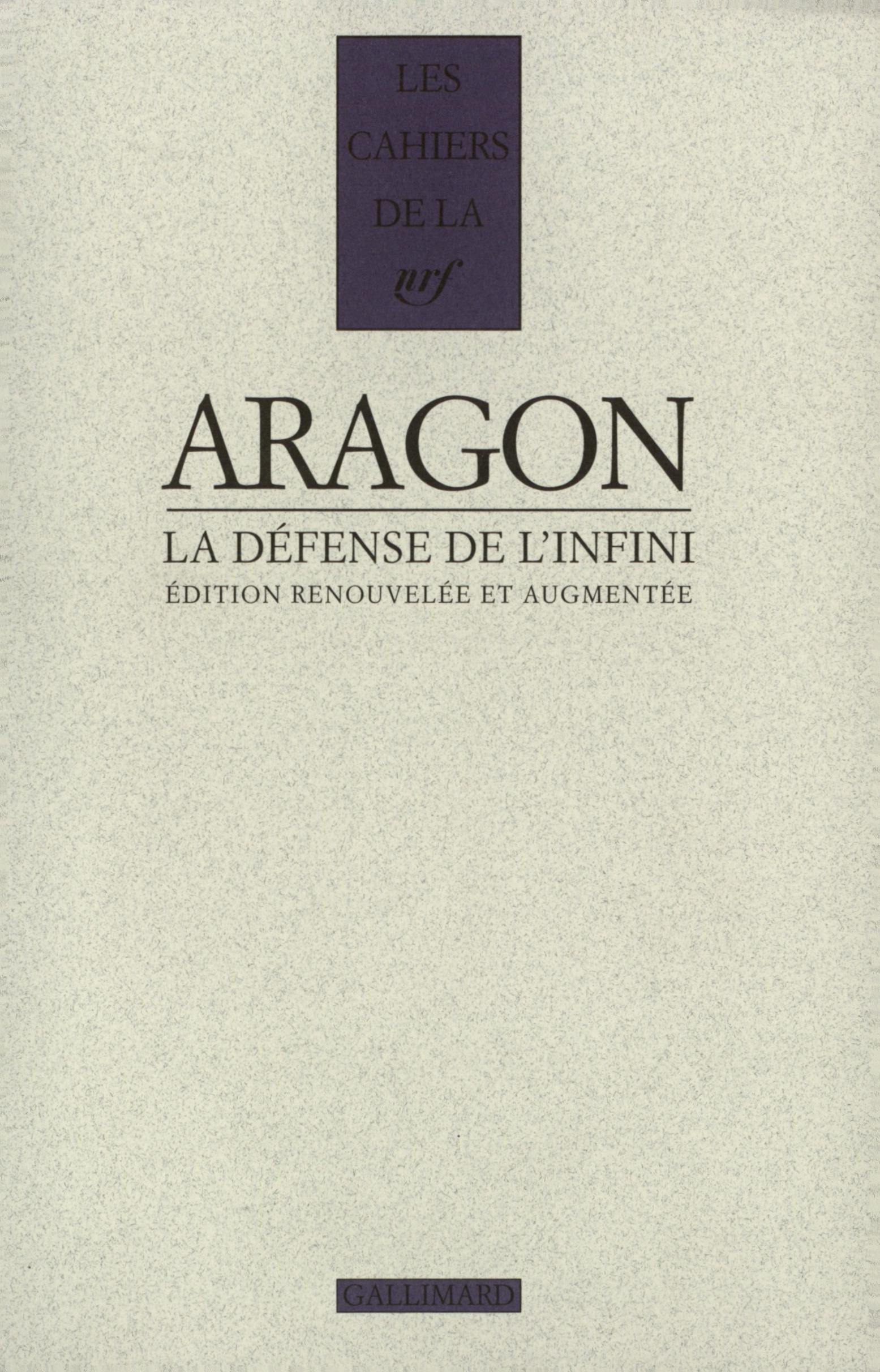 La Défense de l'infini (9782070766741-front-cover)