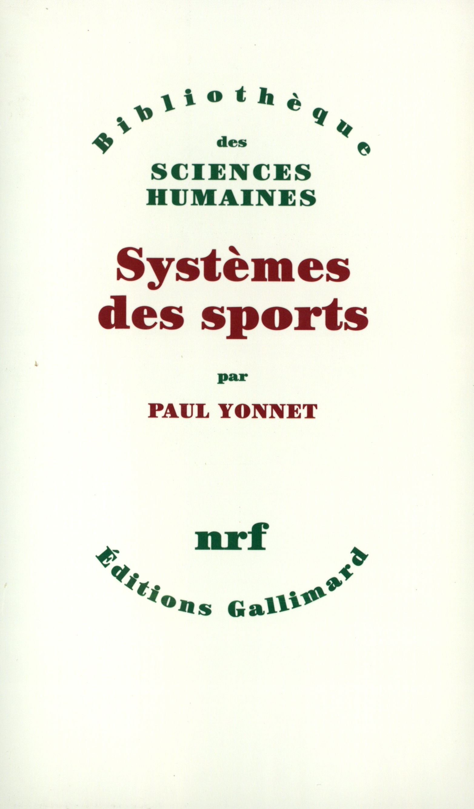 Systèmes des sports (9782070753727-front-cover)