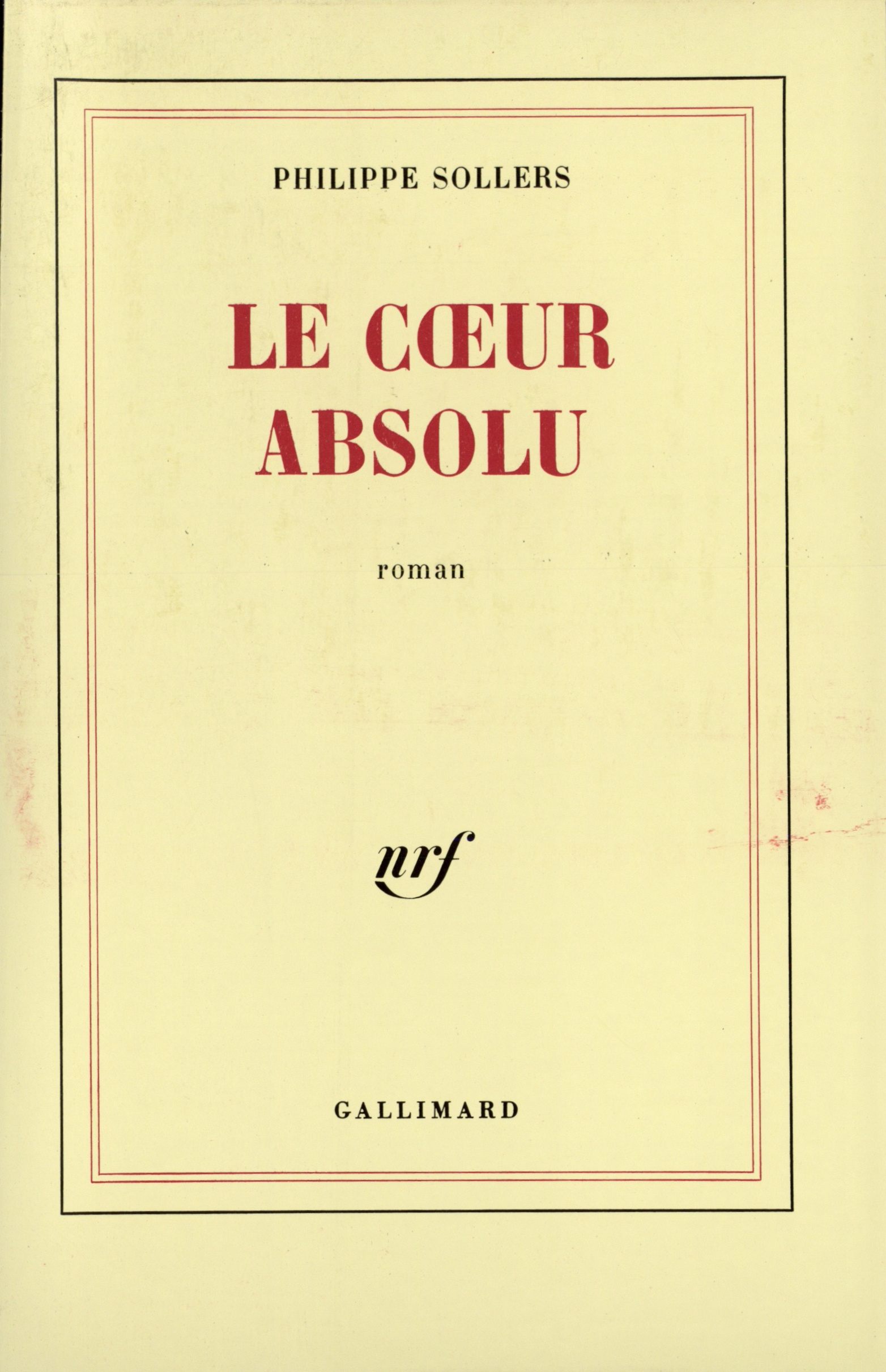 Le Coeur Absolu (9782070708536-front-cover)