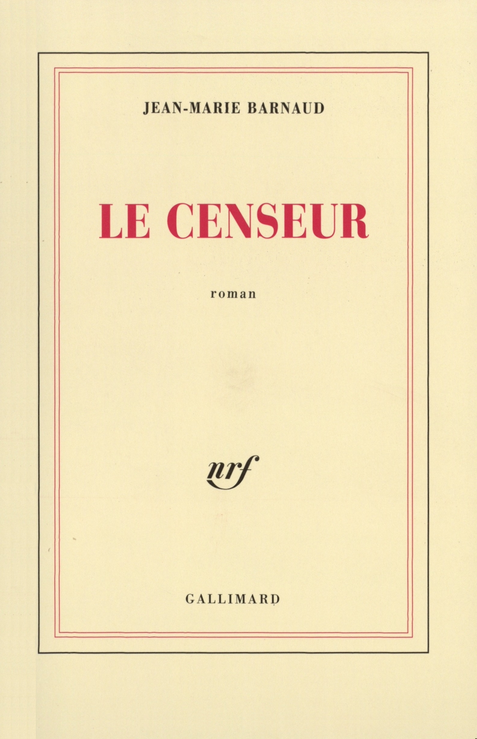 Le Censeur (9782070725410-front-cover)