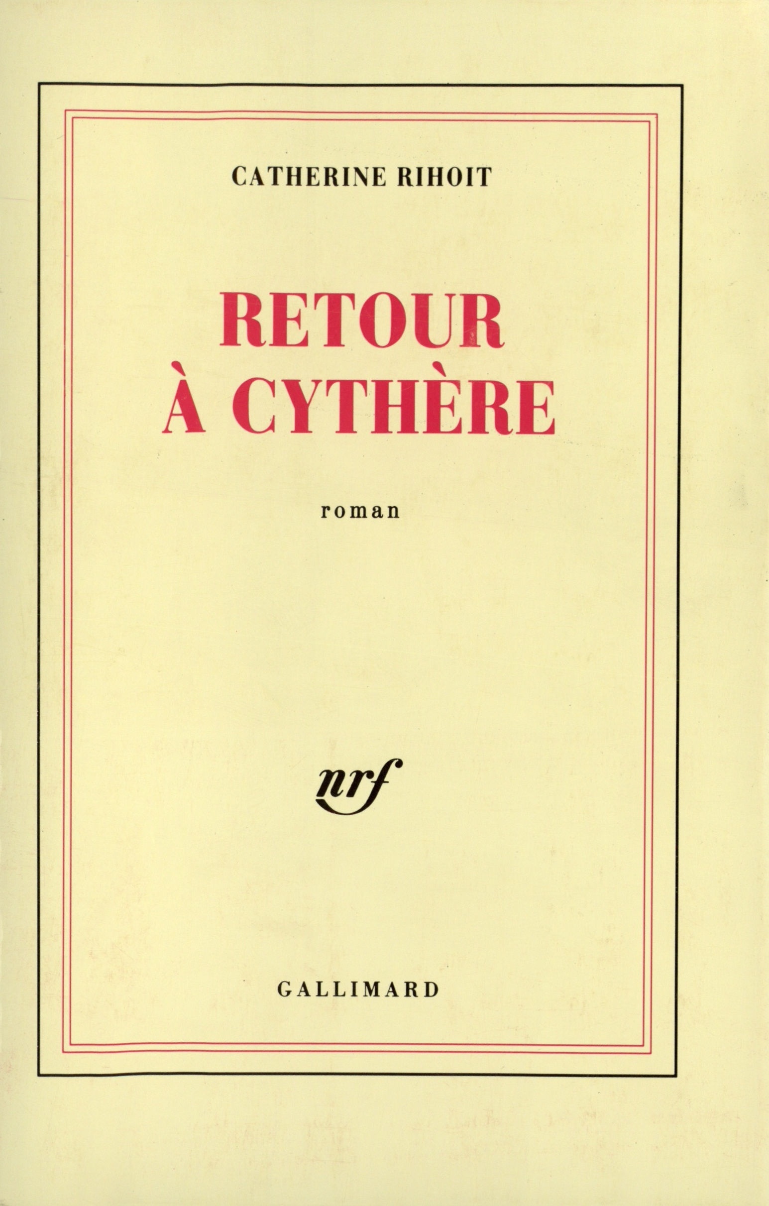 Retour à Cythère (9782070713943-front-cover)