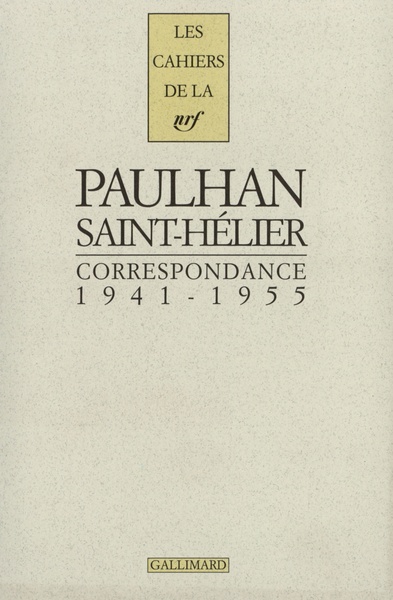 Correspondance, (1941-1955) (9782070743292-front-cover)