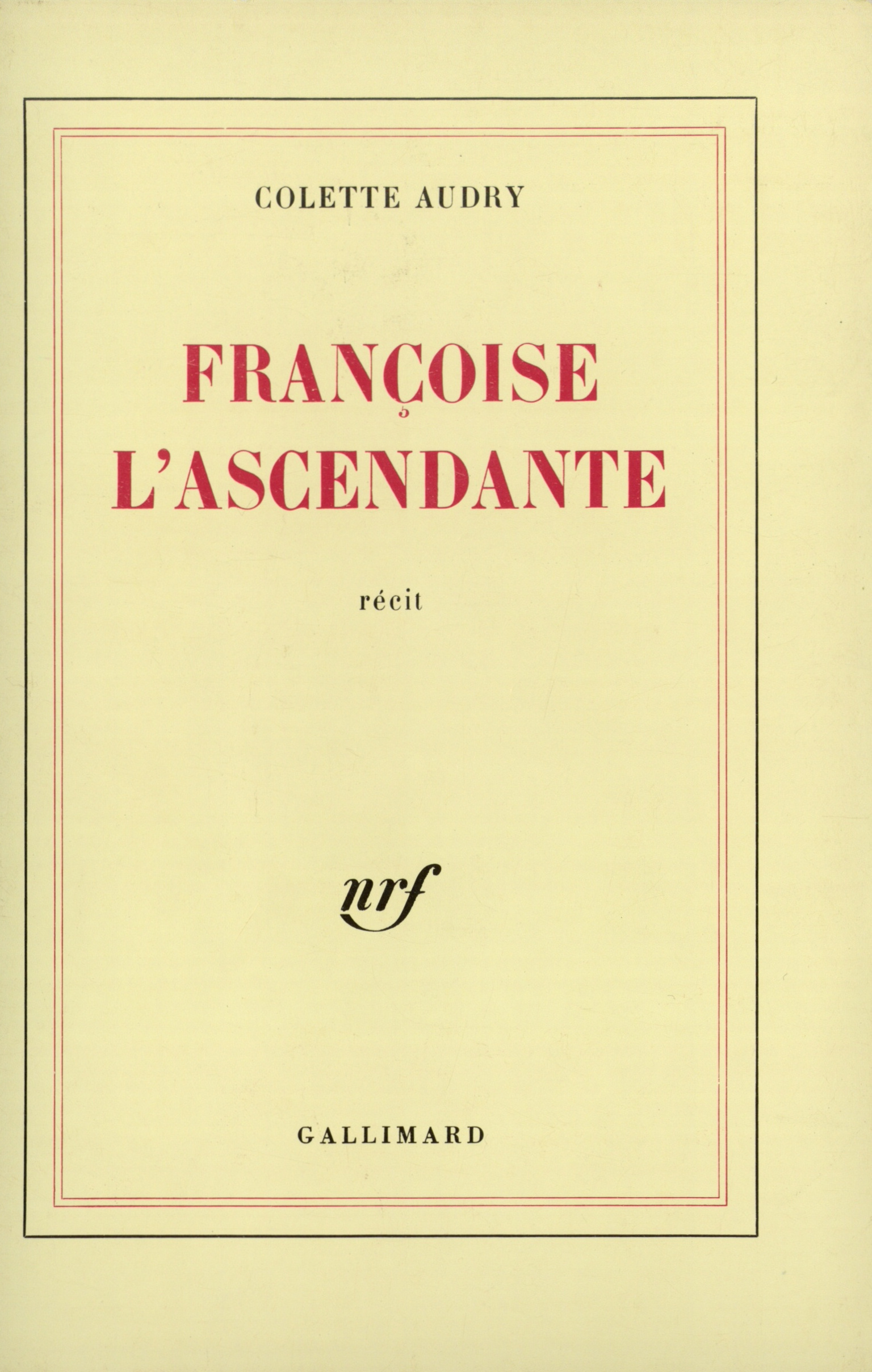 Françoise l'ascendante (9782070707126-front-cover)