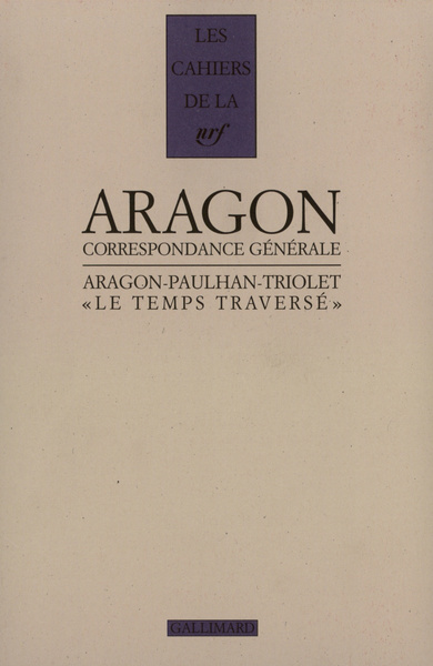 "Le Temps traversé", Correspondance (1920-1964) (9782070735570-front-cover)