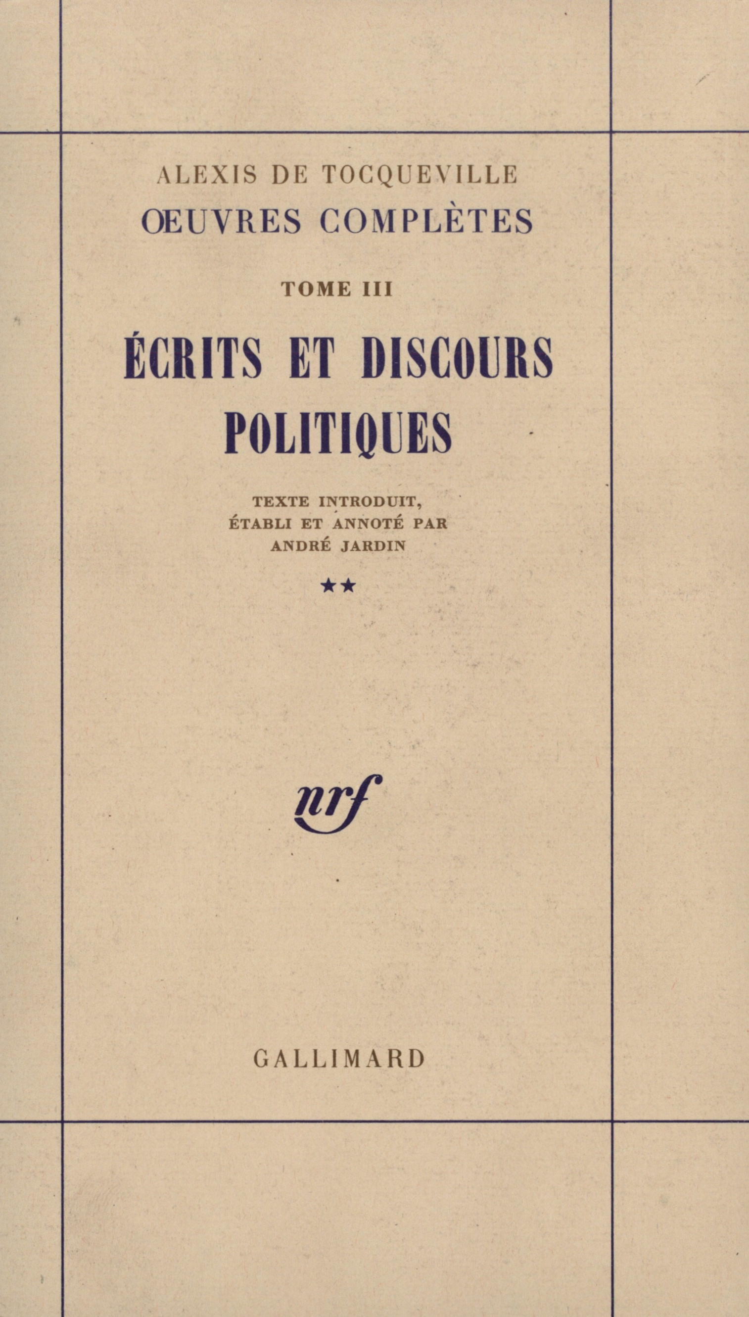 Écrits et discours politiques (9782070704309-front-cover)