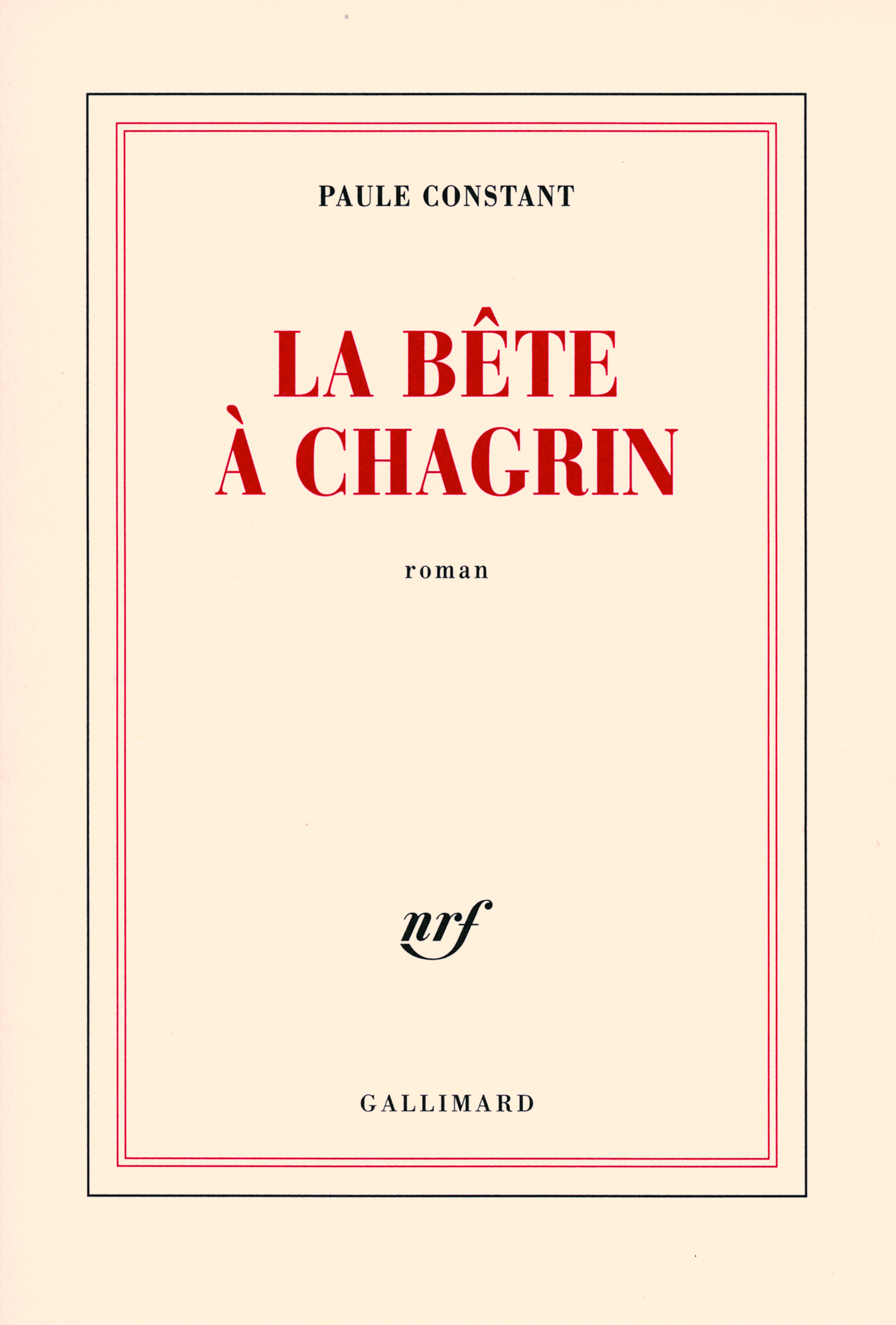 La bête à chagrin (9782070783113-front-cover)