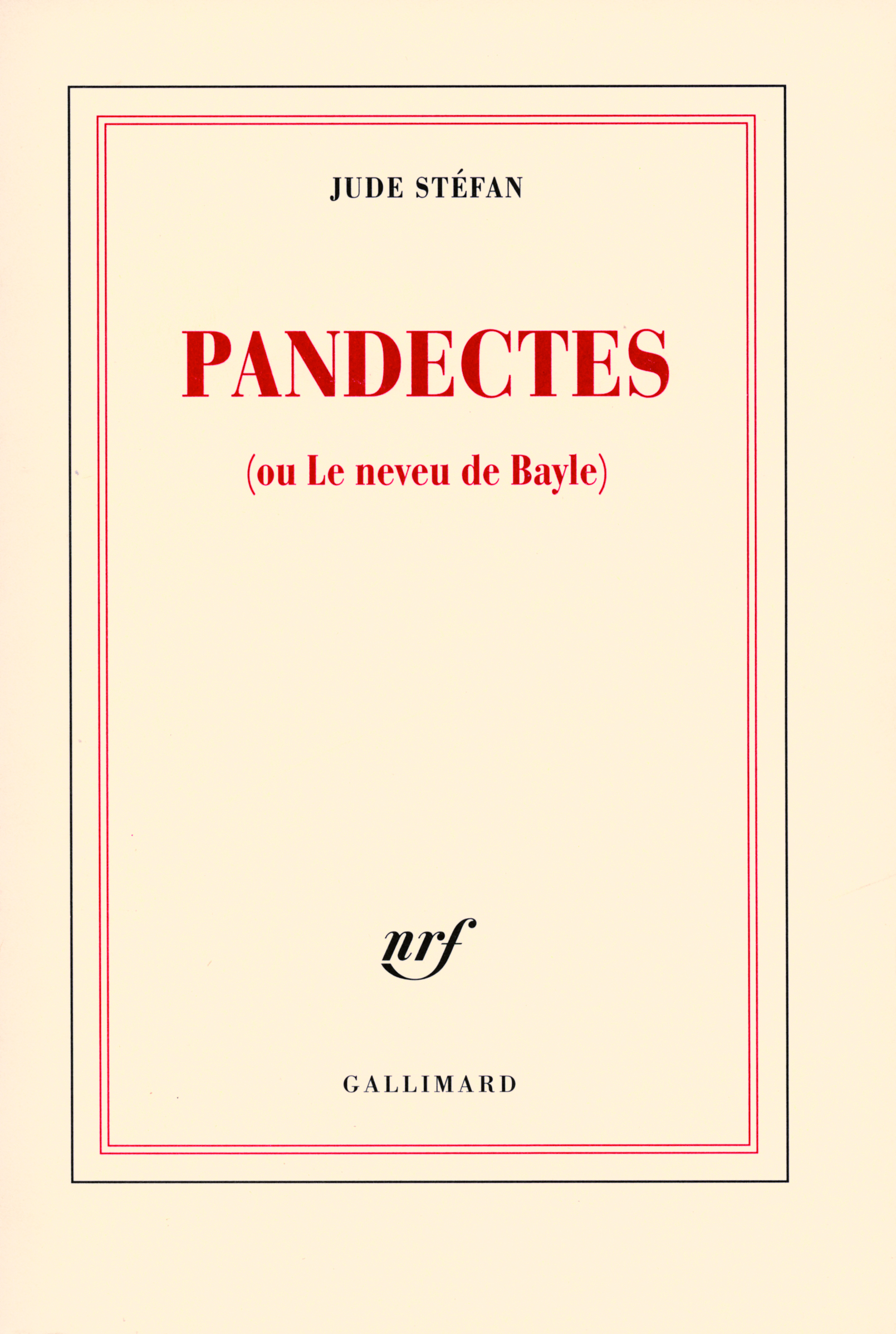 Pandectes, (ou Le neveu de Bayle) (9782070785094-front-cover)