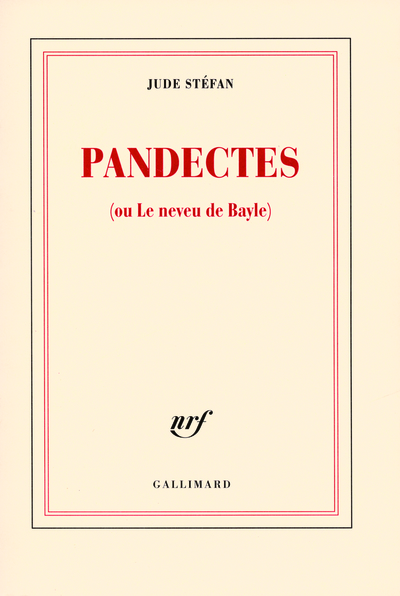 Pandectes, (ou Le neveu de Bayle) (9782070785094-front-cover)