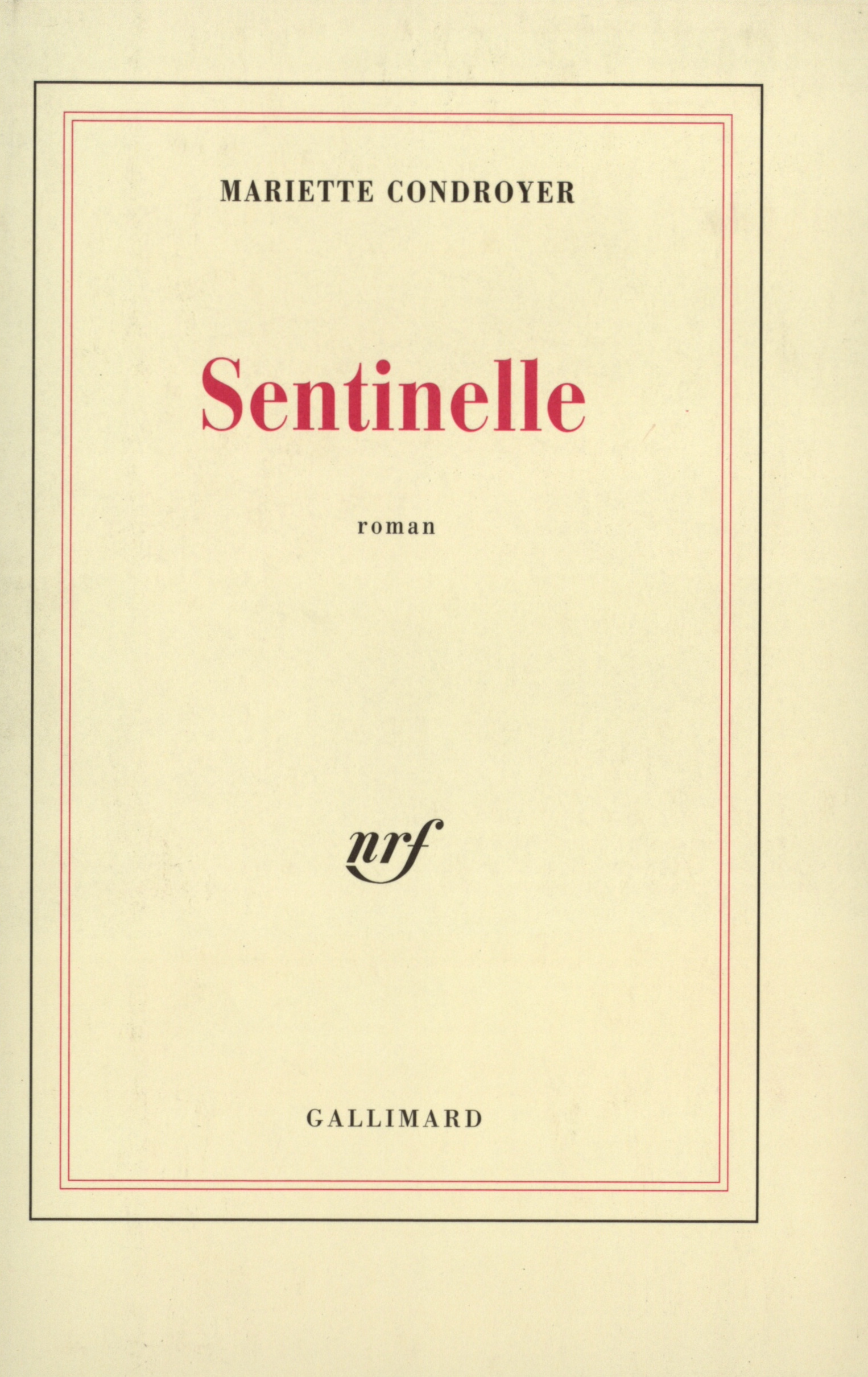 Sentinelle (9782070740888-front-cover)