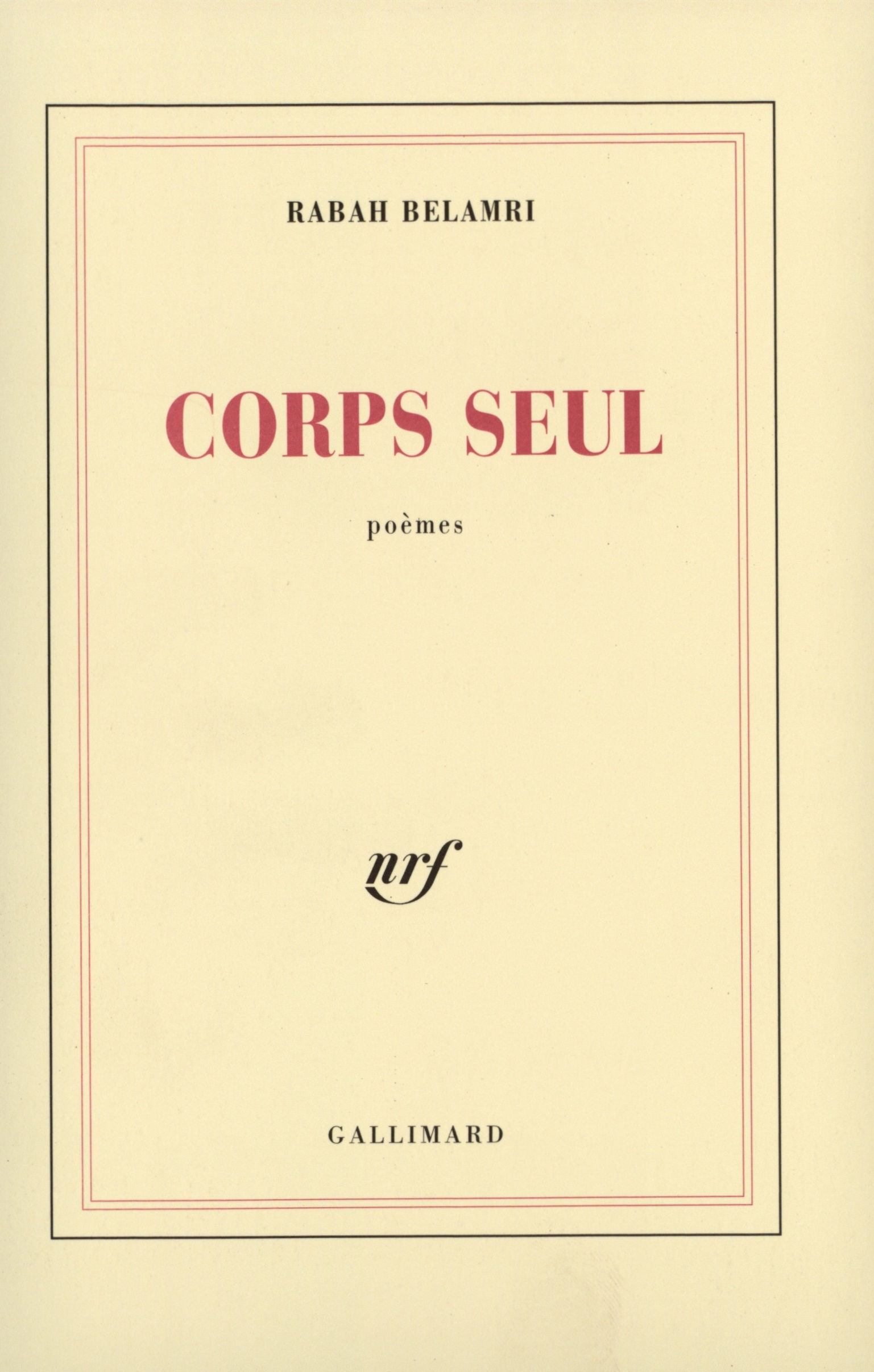 Corps seul (9782070751792-front-cover)