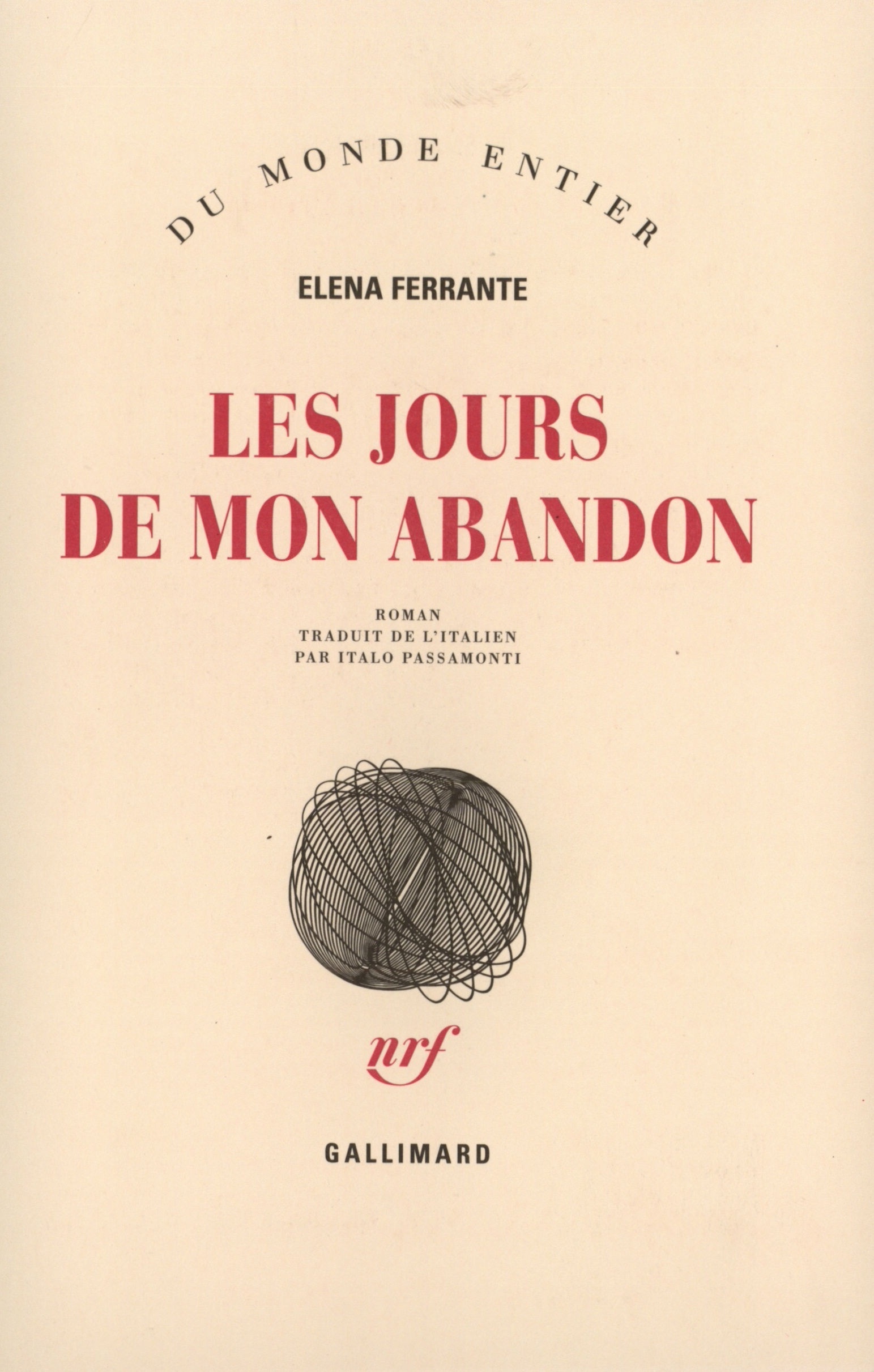 Les jours de mon abandon (9782070767397-front-cover)