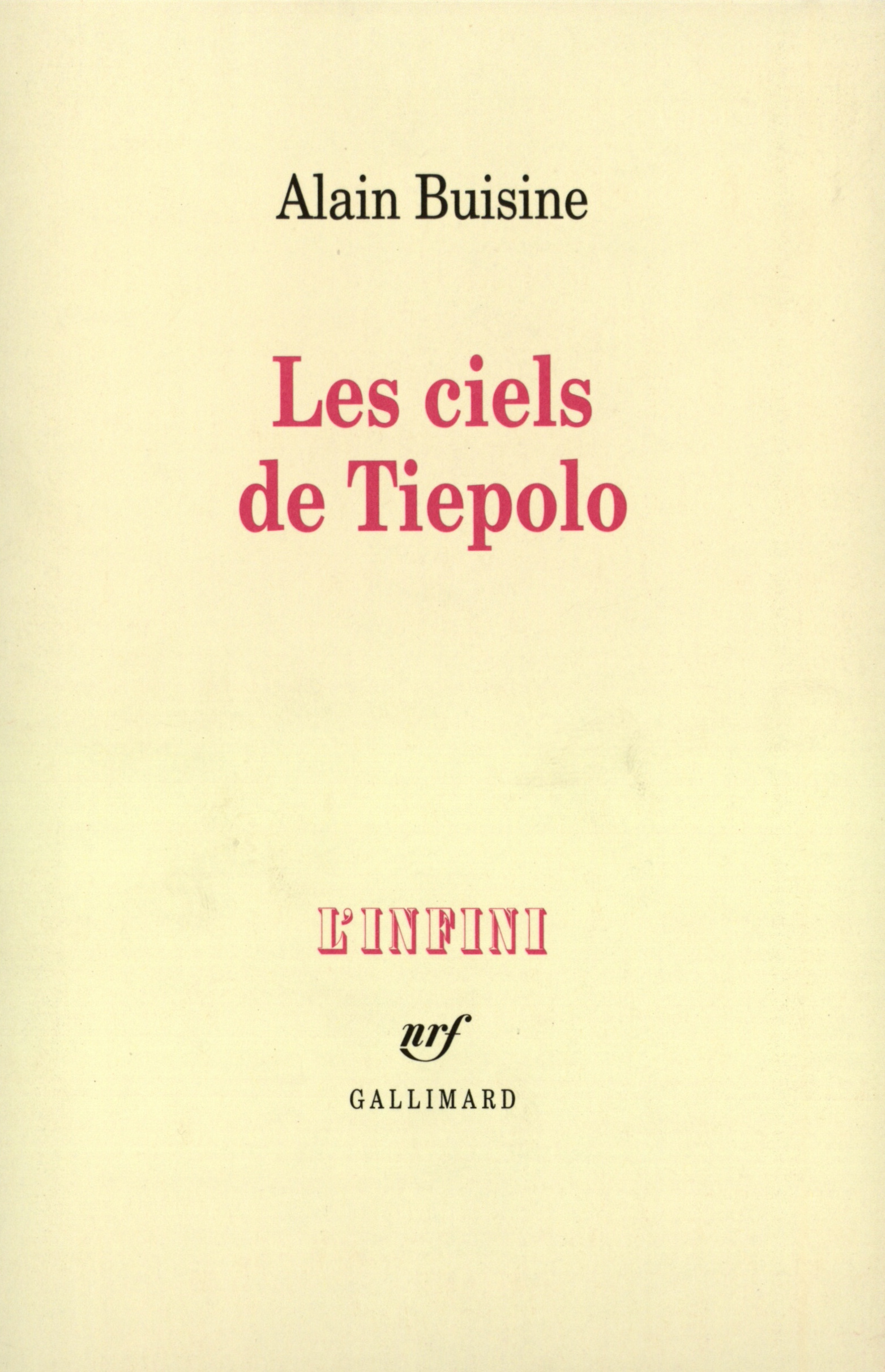 Les Ciels de Tiepolo (9782070744749-front-cover)