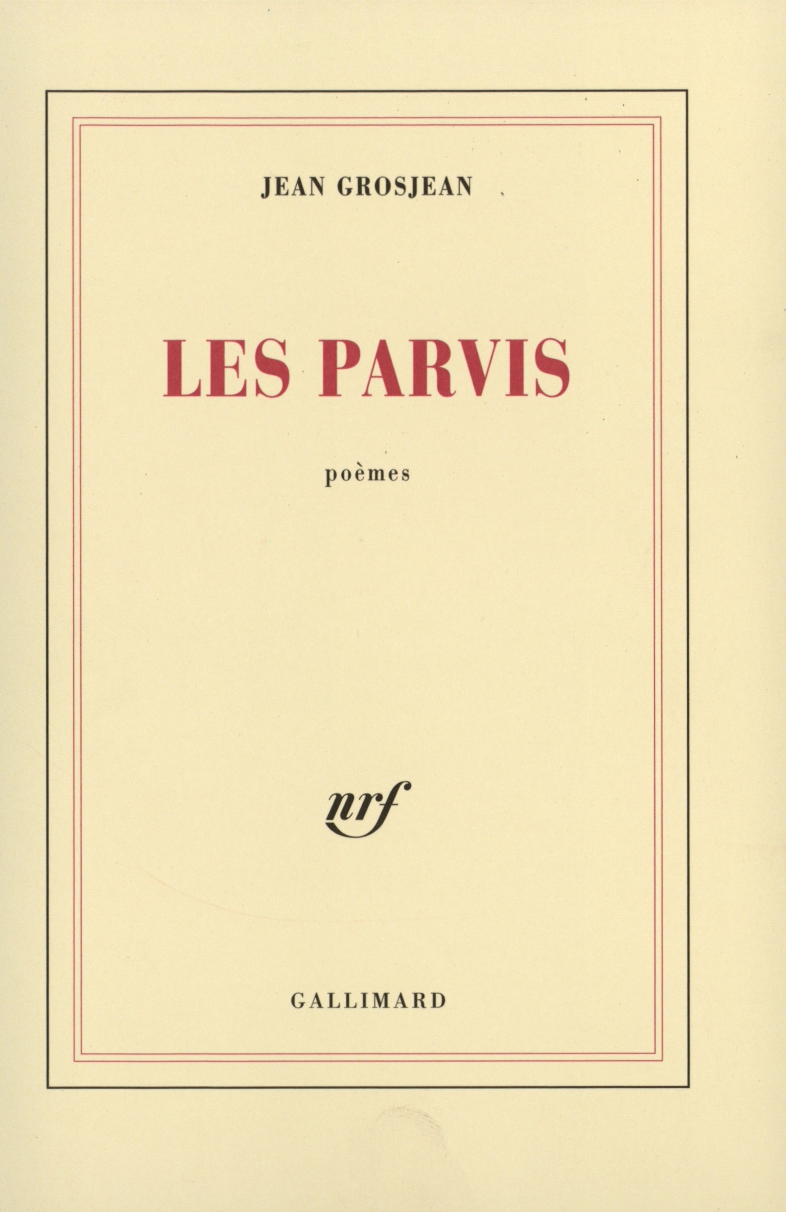 Les Parvis (9782070703715-front-cover)