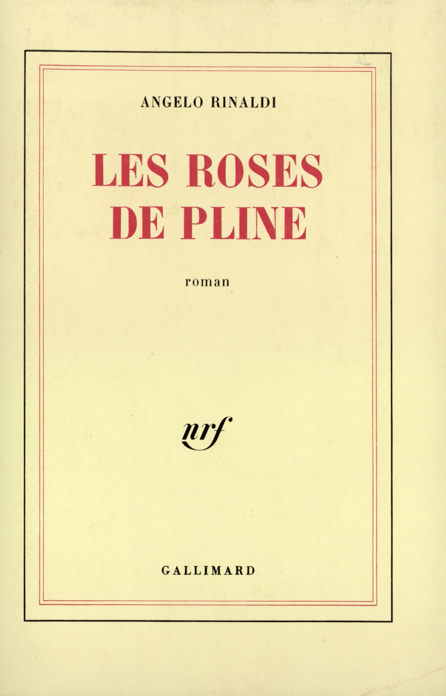 Les Roses de Pline (9782070710980-front-cover)