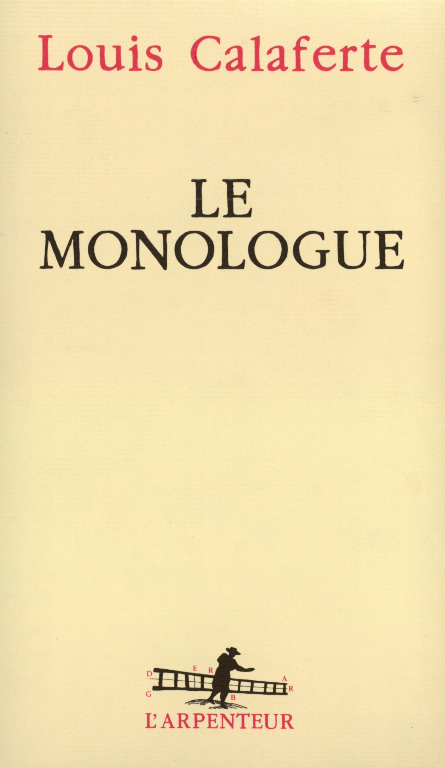 Le Monologue (9782070743926-front-cover)