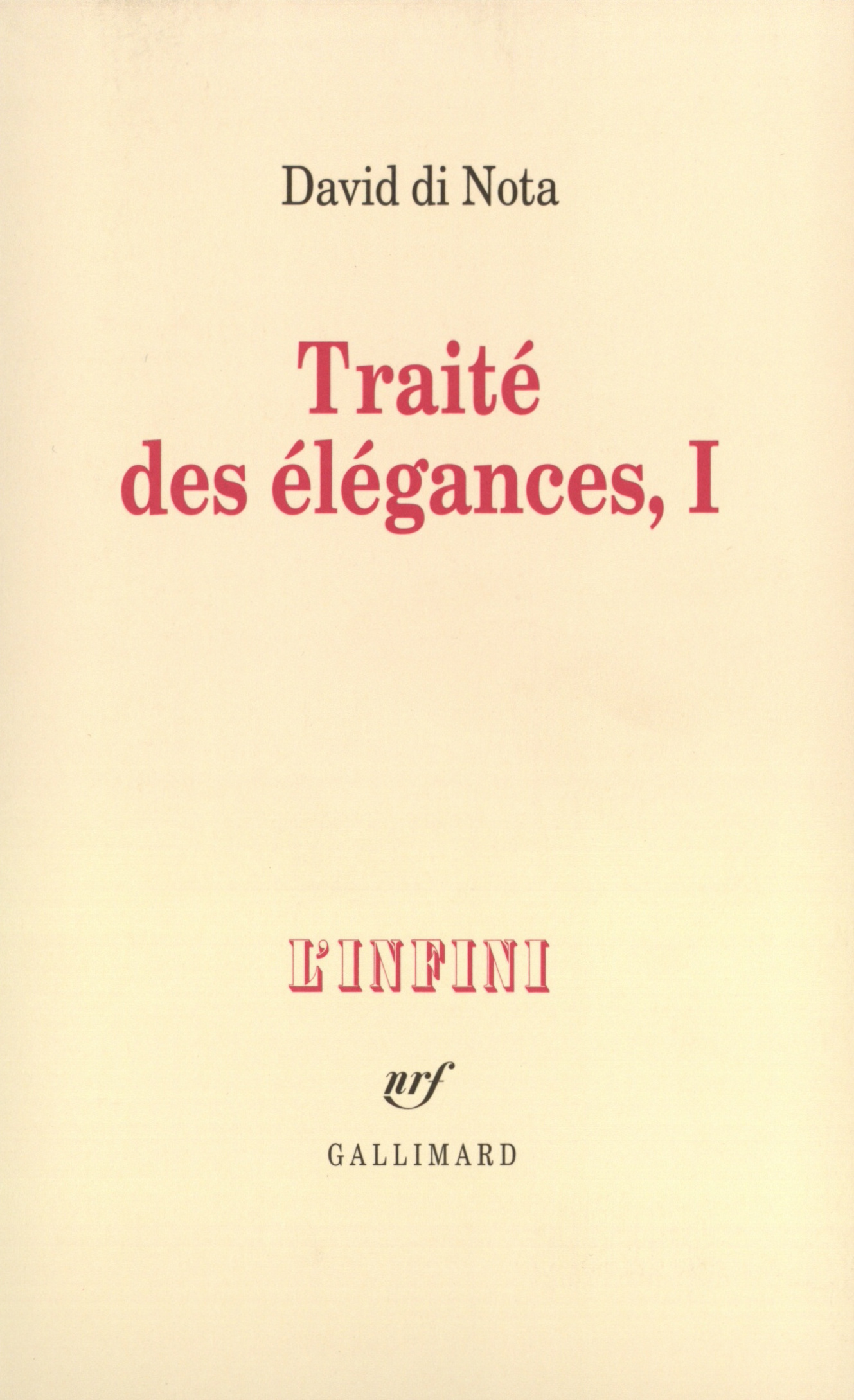 Traité des élégances, I (9782070755240-front-cover)