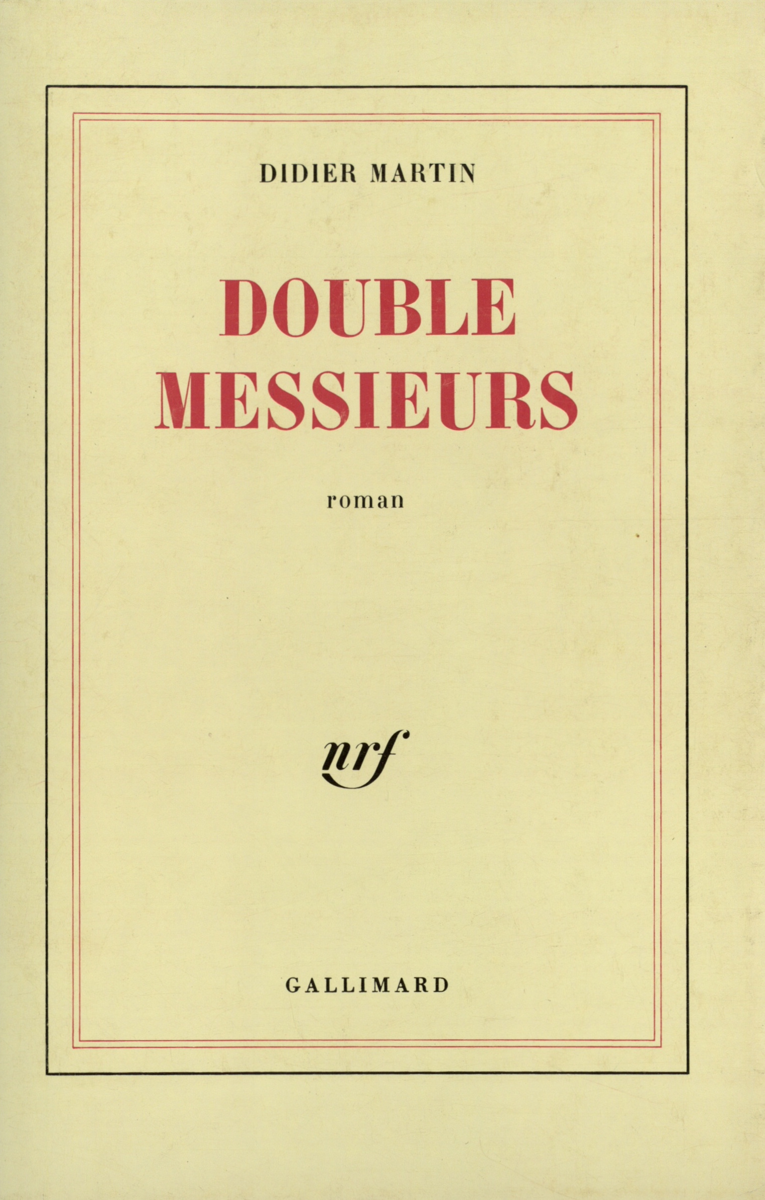 Double messieurs (9782070709526-front-cover)