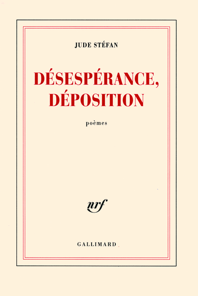 Désespérance, déposition (9782070777266-front-cover)
