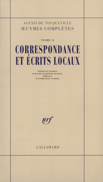 Correspondance et écrits locaux (9782070739608-front-cover)