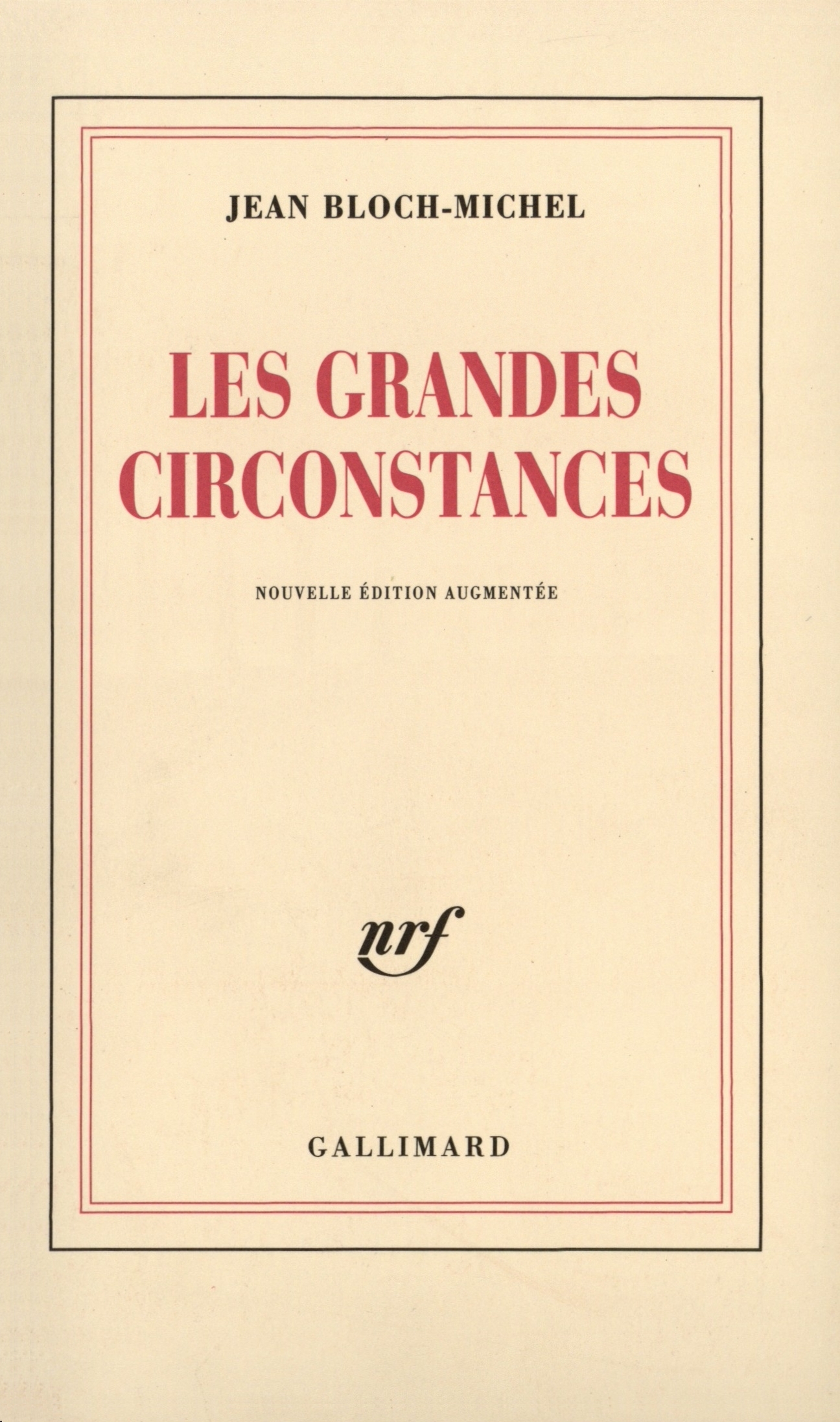 Les Grandes circonstances (9782070757114-front-cover)