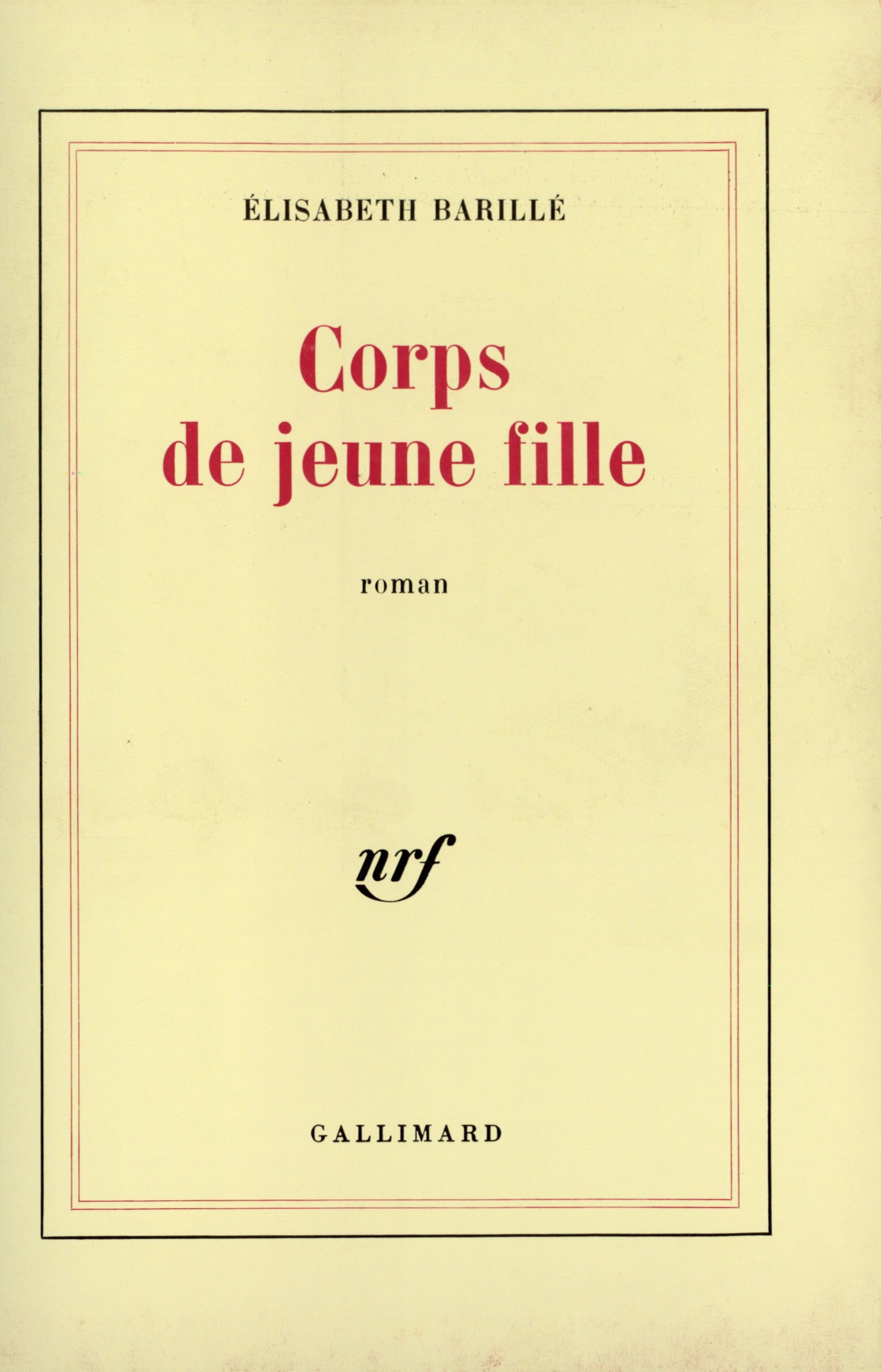 Corps de jeune fille (9782070707010-front-cover)