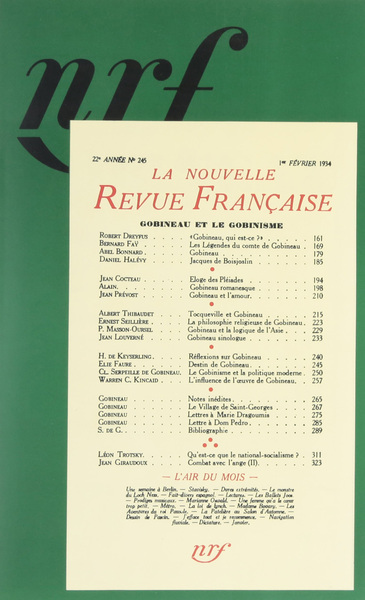 Gobineau et le gobinisme (9782070722785-front-cover)