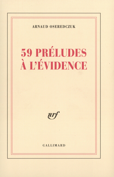 59 préludes à l'évidence (9782070752430-front-cover)