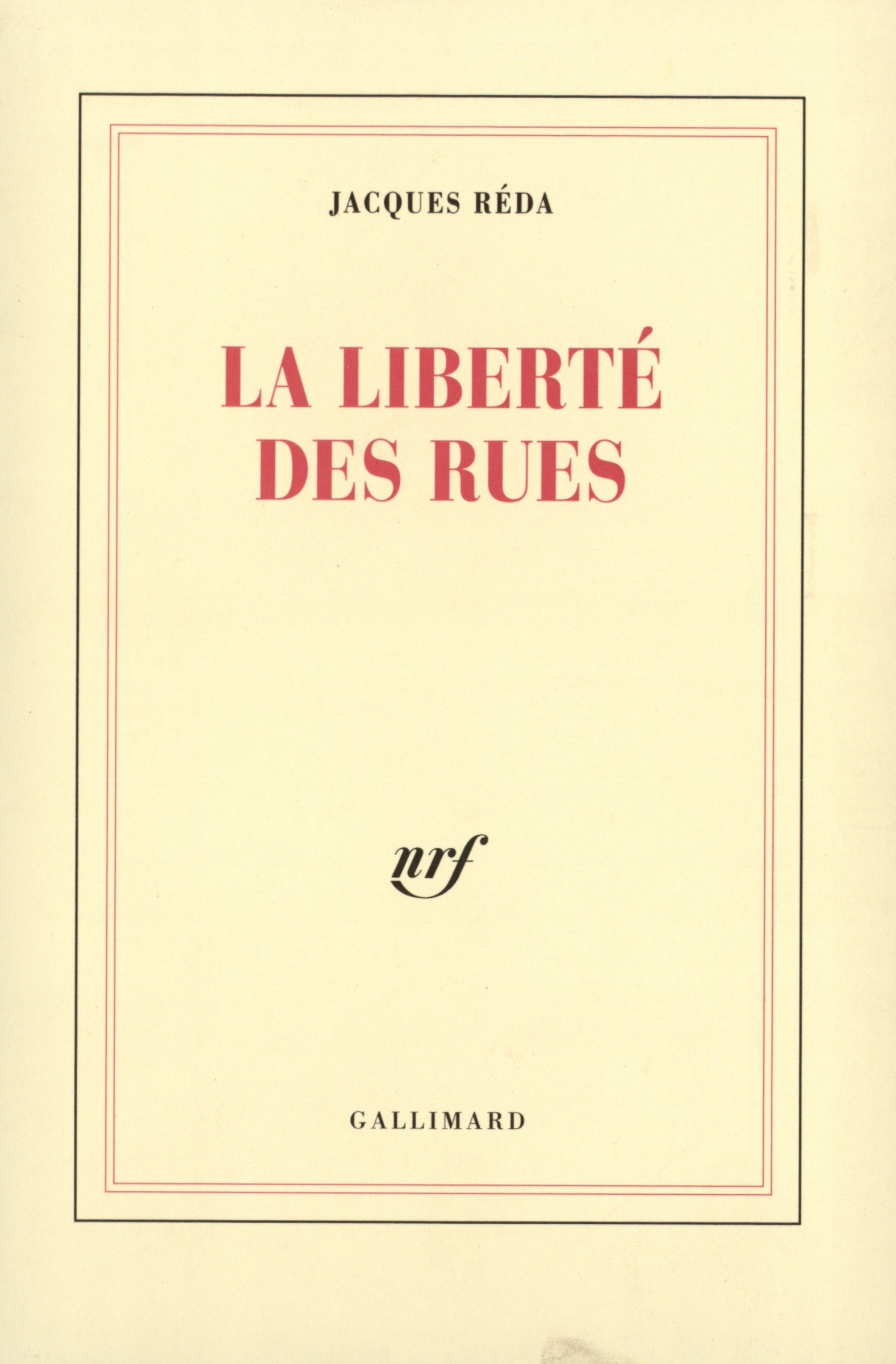 La liberté des rues (9782070747559-front-cover)