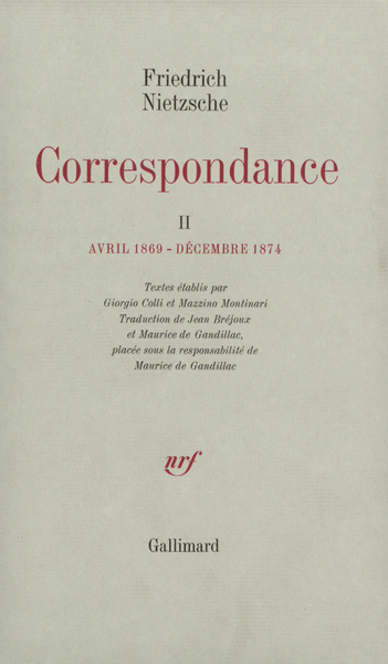 Correspondance, Avril 1869 - Décembre 1874 (9782070705955-front-cover)