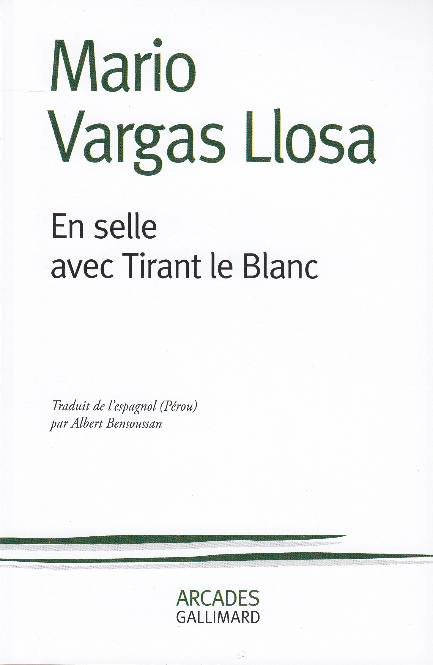 En selle avec Tirant le Blanc (9782070745555-front-cover)