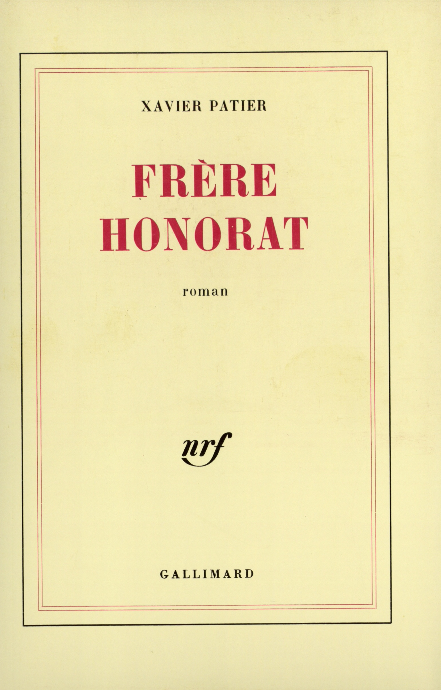 Frère Honorat (9782070707348-front-cover)