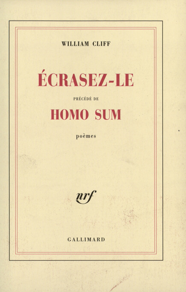 Ecrasez-le poèmes, précédé de Homo sum (9782070767618-front-cover)
