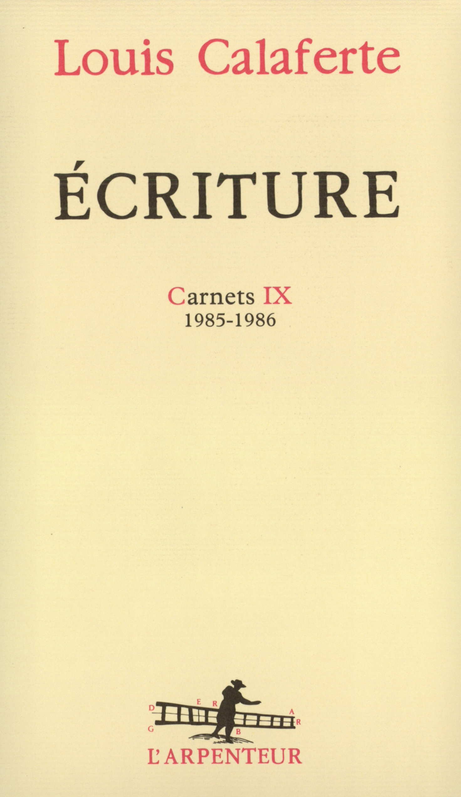 Écriture, (1985-1986) (9782070763634-front-cover)