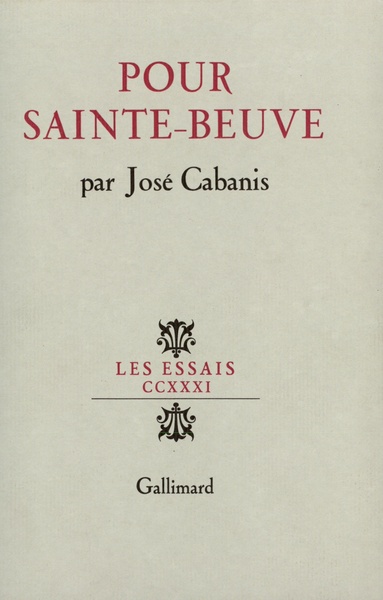 Pour Sainte-Beuve (9782070709212-front-cover)