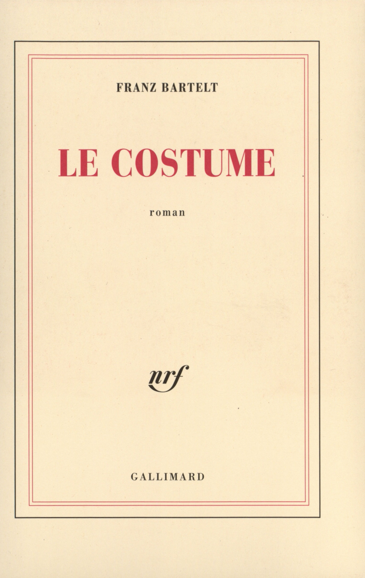 Le Costume (9782070753970-front-cover)